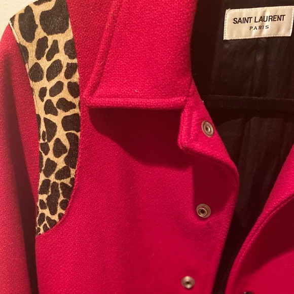 Saint Laurent Varsity Teddy Bomber Jacket size 36 - Picture 3 of 6